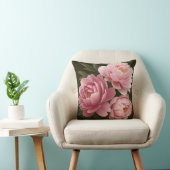 ビッグピンク牡丹枕 – ヴィンテージフローラ クッション (椅子)