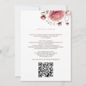 ビッグピンク開花結婚ズ 招待状 (裏面)