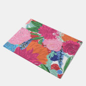 ビッグフかわいらしラカラフルワーズハンドデザイン ドアマット (アングル)