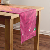 ビッグフかわいらしラカラフルワーズハンドデザイン ミディアムテーブルランナー (インサイチュ)