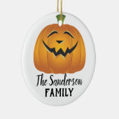 ビッグファッ間抜けトカボチャカスタムンファミリーハロウィーンツリー セラミックオーナメント (右)