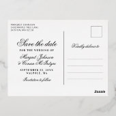 ビッグフォトフォイル日付を保存金ゴールド 箔招待状ポストカード (裏面)