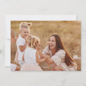 ビッグフォトホワイトレタリングオーバーレイハッピーホリデー シーズンカード (裏面)