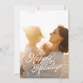 ビッグフォトホワイトレタリングオーバーレイメリークリスマス シーズンカード (正面)