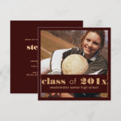 ビッグフォト卒業招待状発表 招待状 (正面/裏面)