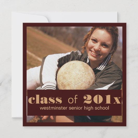 ビッグフォト卒業招待状発表 招待状 (正面)