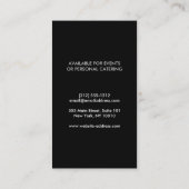 ビッグフォークロゴシルバーシェフ、ケータリング、レストラン 名刺 (裏面)