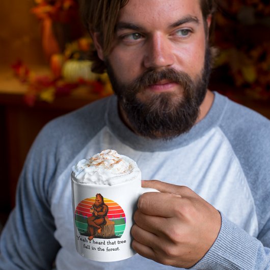 ビッグフットうん私は森の木の秋を聞いた コーヒーマグカップ