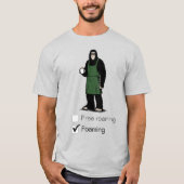 ビッグフットがコーヒーショップで働くTシャツ Tシャツ (正面)