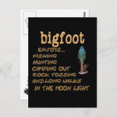 ビッグフットが楽しむ ポストカード (正面/裏面)