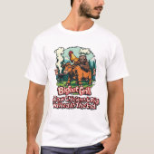 ビッグフットが牛+鶏+豚を焼く終末の行進 Tシャツ (正面)