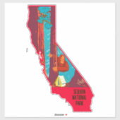 ビッグフットが隠れている セコイア国立公園 1938 面白い シール (シート)