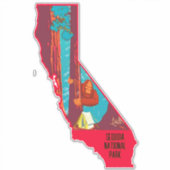 ビッグフットが隠れている セコイア国立公園 1938 面白い シール (正面)