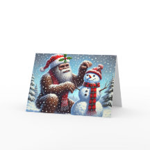 ビッグフットが雪だるまを作るクリスマス