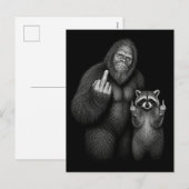 ビッグフットとアライグマの中指 シーズンポストカード (正面/裏面)