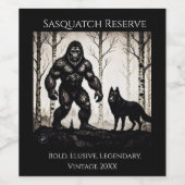 ビッグフットとウルフ ワインラベル (シングルラベル)