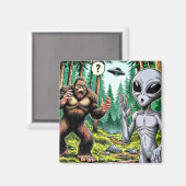 ビッグフットとエイリアンユーモア マグネット (正面/裏面)