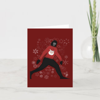 ビッグフットとサンタのクリスマスカード シーズンカード