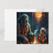 ビッグフットとムーンレイト・フォレストのグリーティングカード (正面/裏面)