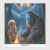 ビッグフットと月に照らされた森の主な集まり シール (シート)