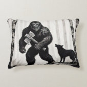 ビッグフットと樺の木ツリー アクセントクッション (正面)