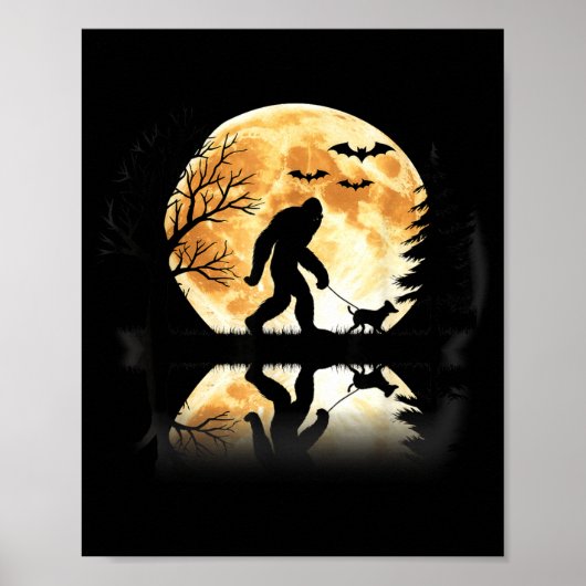 ビッグフットと犬のハロウィンウォーク ポスター (正面)