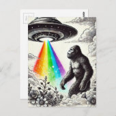 ビッグフットとUFO ポストカード (正面/裏面)