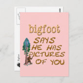 ビッグフットには写真 ポストカード (正面/裏面)