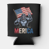 ビッグフットのアメリカ国旗の愛国心 缶クーラー (正面)