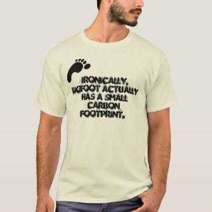 ビッグフットのカーボン足跡 Tシャツ