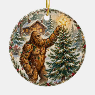 ビッグフットのクリスマスツリーオーナメント セラミックオーナメント