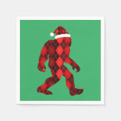 ビッグフットのクリスマス – おもしろいクリスマス スタンダードカクテルナプキン (正面)