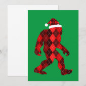 ビッグフットのクリスマス - おもしろクリスマス 招待状 (正面/裏面)