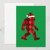 ビッグフットのクリスマス - おもしろクリスマス 招待状 (正面/裏面)