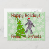 ビッグフットのクリスマス シーズンポストカード (正面/裏面)