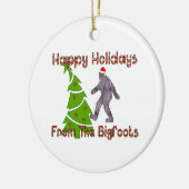 ビッグフットのクリスマス セラミックオーナメント (左)