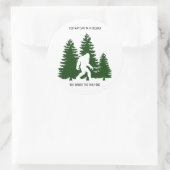 ビッグフットのクリーおもしろいパーステッカー ラウンドシール (バッグ)