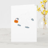 ビッグフットのサスカッチのカボチャハロウィンの衣裳のための カード (黄色い花)