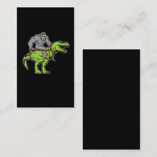 ビッグフットのサスカッチの乗馬の恐竜Tのレックス 名刺 (正面/裏面)