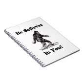 ビッグフットのサスカッチの目撃-彼はあなたで信じます ノートブック (右側)