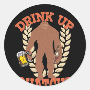 ビッグフットのサスカッチの飲むビール ラウンドシール