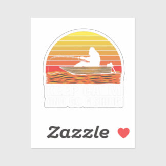 ビッグフットのシルエットボートライドと魚釣り シール