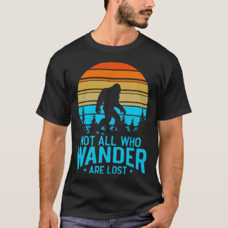ビッグフットのシルエット疑問に思であ失ったるとは限らない Tシャツ