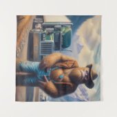 ビッグフットのトラックドライバー タペストリー (正面(横))