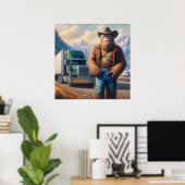 ビッグフットのトラックドライバー ポスター (ホームオフィス)