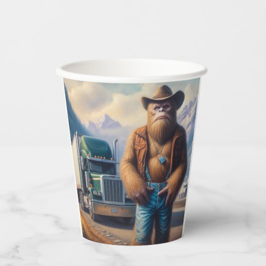 ビッグフットのトラックドライバー 紙コップ (正面)