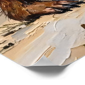 ビッグフットのビーチホール:鹿と棒 ポスター (角)