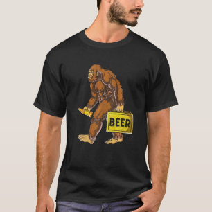 ビッグフットのビール瓶のおもしろいなサスカッチ Tシャツ