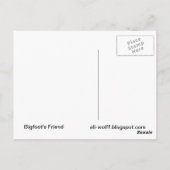 ビッグフットの友人 ポストカード (裏面)