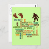 ビッグフットの名前 ポストカード (正面/裏面)